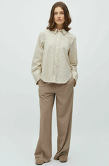 Phoebe Check Shirt in Cream