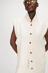Vallonia Sleeveless  Creme Denim