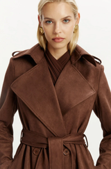 Kira Vegan Suede Trench