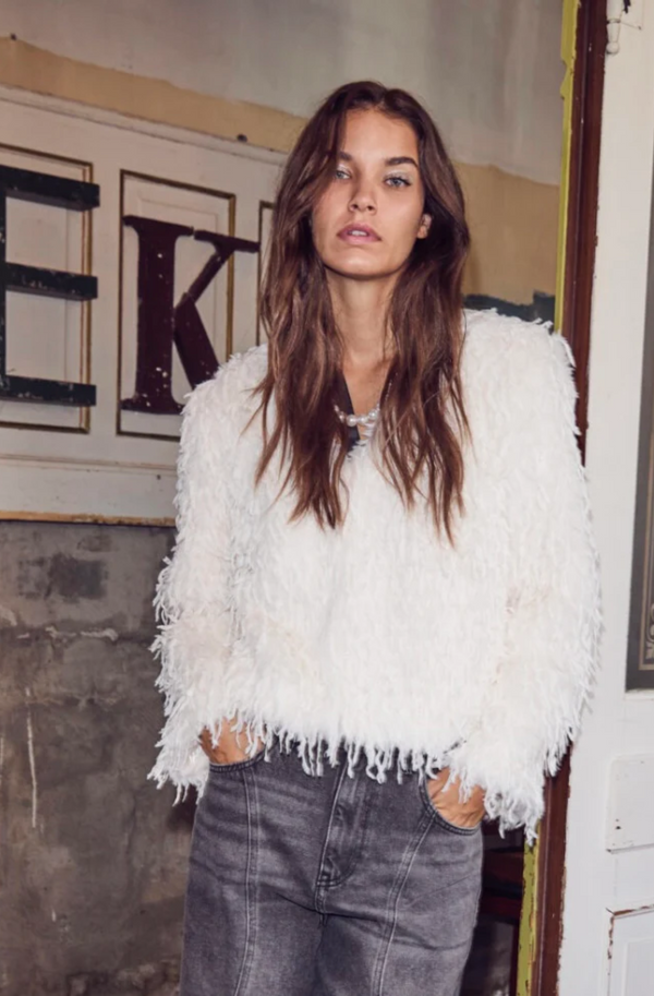 Feather Faux Fur Jacket