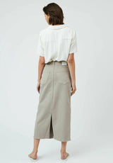 Siara Denim Skirt Beige