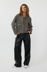 Lucia Tweed Bomber (Black)