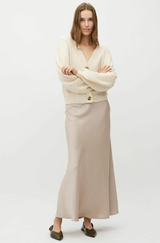 Maila Satin Studded Skirt