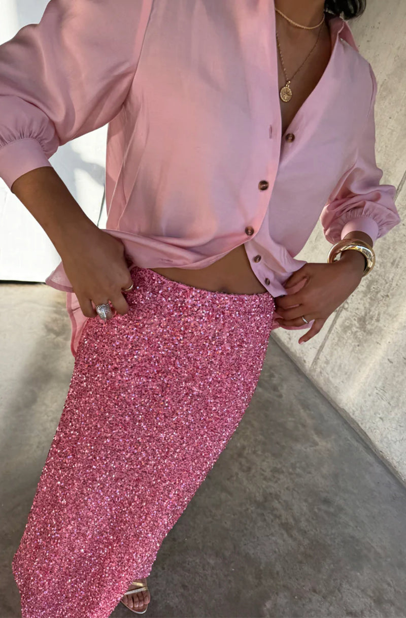 Dorris Midi Skirt Pink