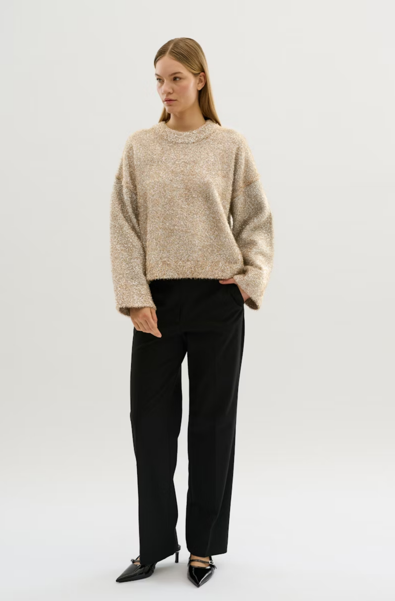 Saba Lurex Knit Taupe