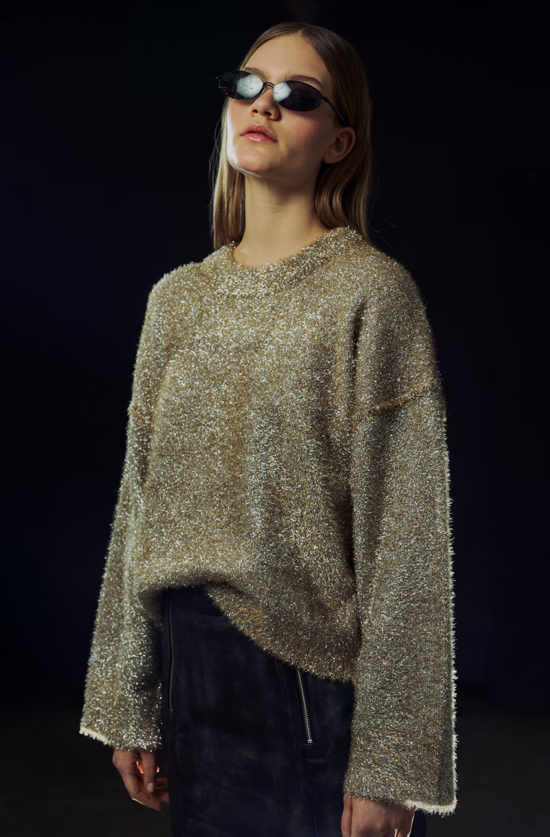 Saba Lurex Knit Taupe