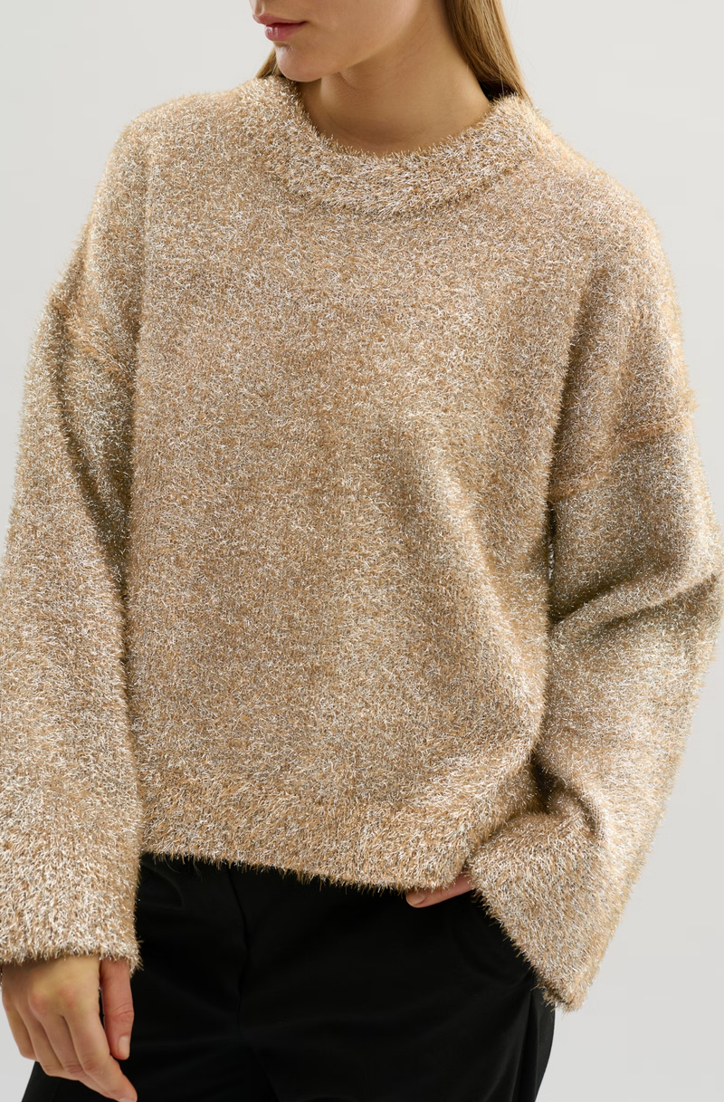 Saba Lurex Knit Taupe