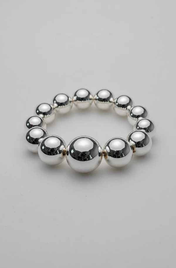 Big Bead bracelet silver