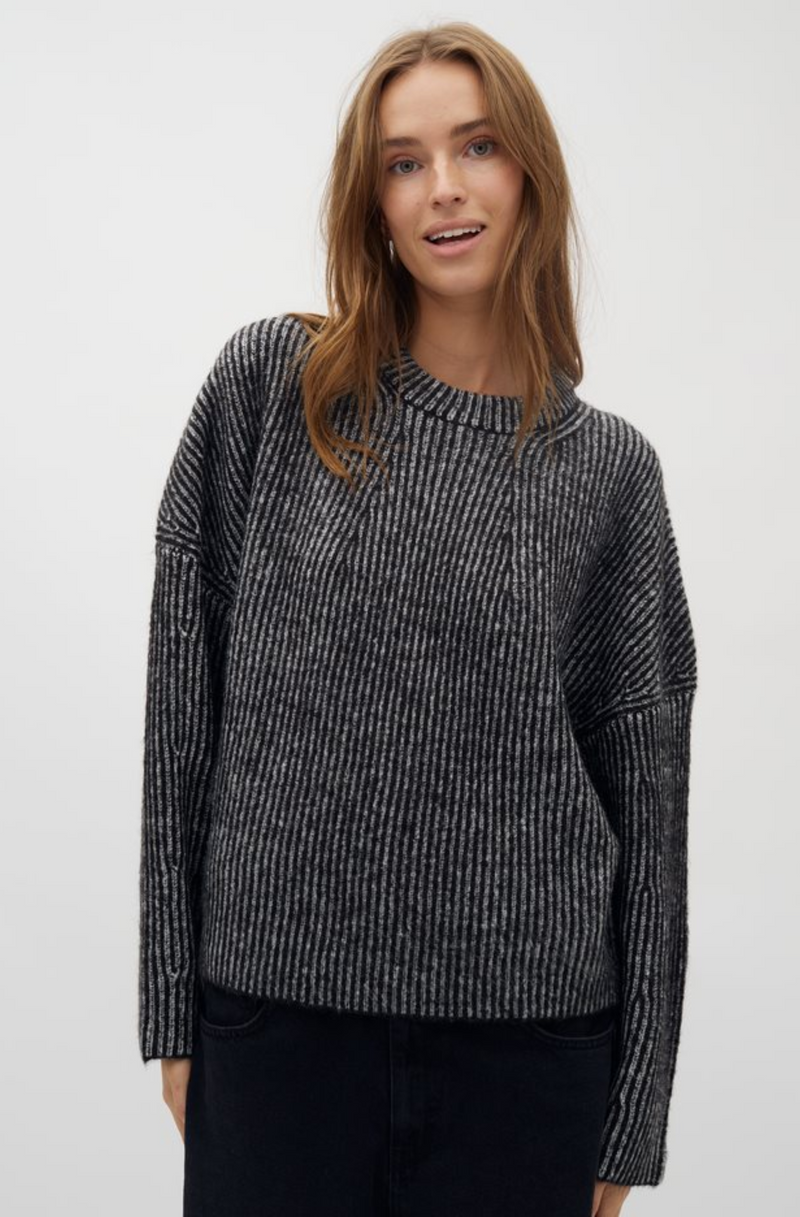 Gillian Contrast Knit Black