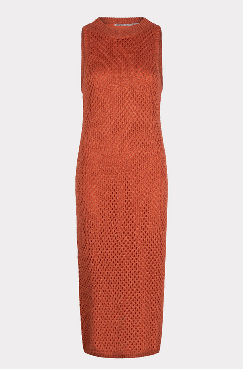 Papaya Rust Knit Dress