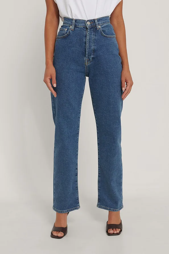 Straight High Waist Jeans Denim