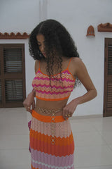 Pattern Striped Knitted Top