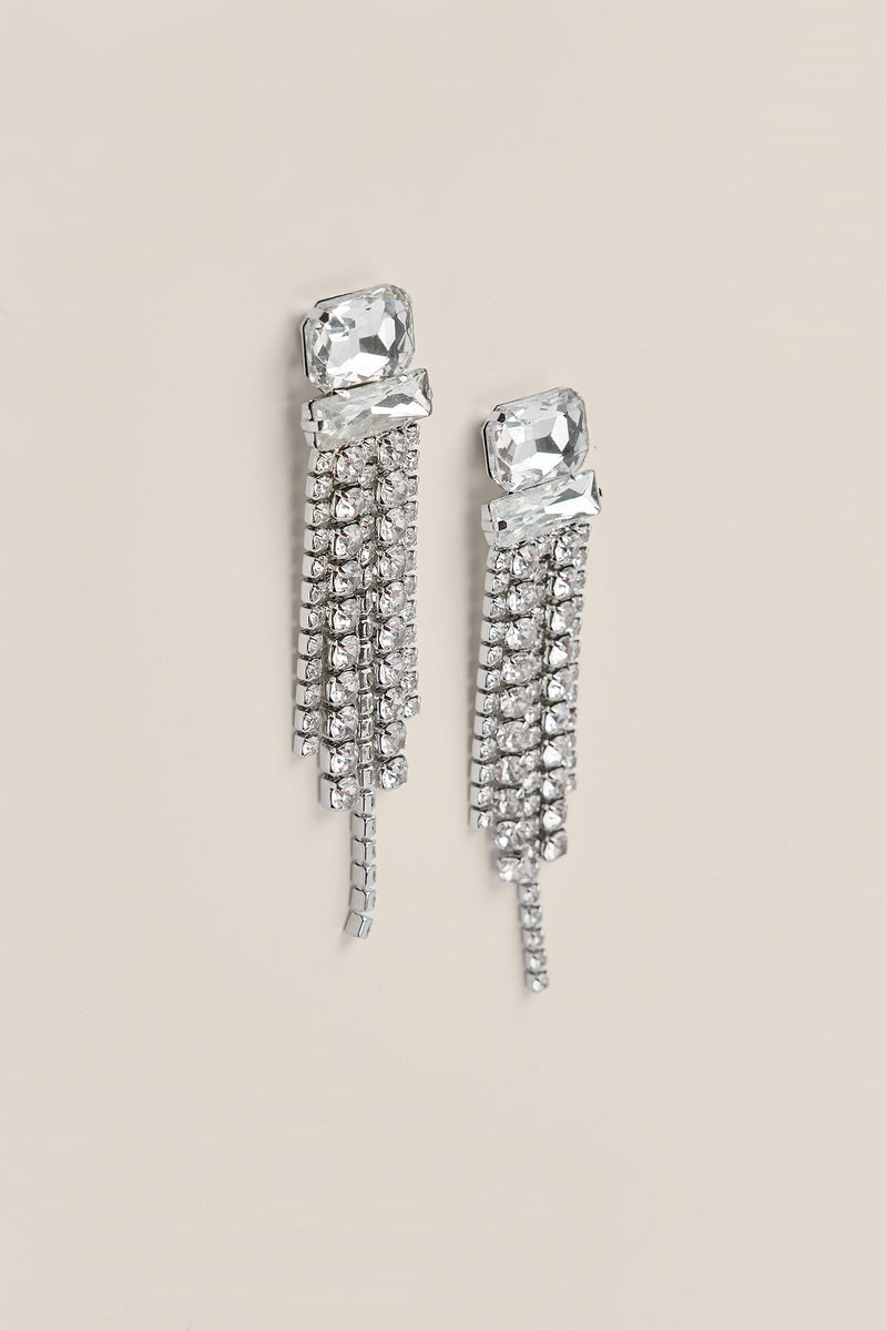 Chunky Strass Hanging Earrings